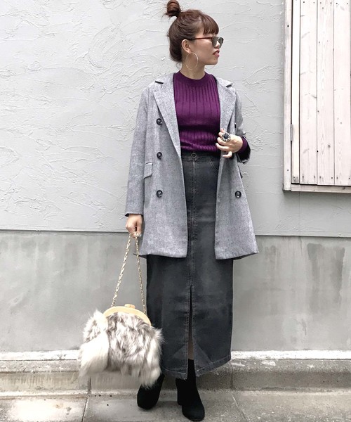 archives（アルシーヴ）の「ヘリンボーンダブルブレストジャケット（テーラードジャケット・レディース・グレー/チャコールグレー/ブラウン・MEDIUM）」の8枚目の写真