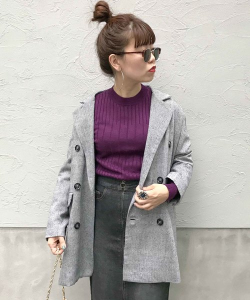 archives（アルシーヴ）の「ヘリンボーンダブルブレストジャケット（テーラードジャケット・レディース・グレー/チャコールグレー/ブラウン・MEDIUM）」の7枚目の写真