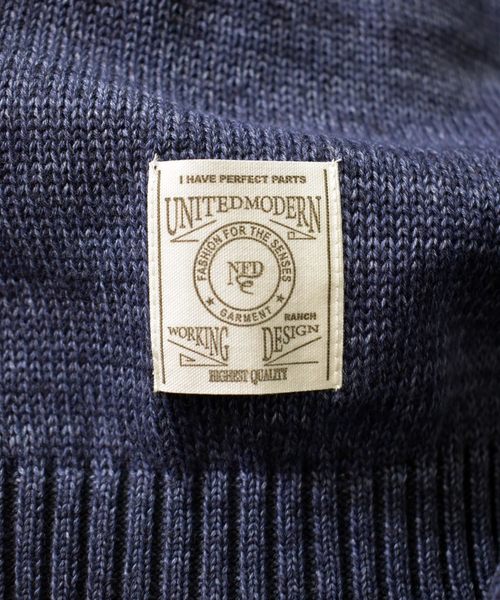 Ranch standard(ランチスタンダード)の「【Ranch standard】 RA18-018 パッチワークニット Speck Dyeing(ニット/セーター・メンズ・グレー系その他/ブルー系その他・3/2)」の7枚目の写真