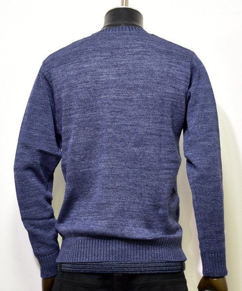 Ranch standard(ランチスタンダード)の「【Ranch standard】 RA18-018 パッチワークニット Speck Dyeing(ニット/セーター・メンズ・グレー系その他/ブルー系その他・3/2)」の8枚目の写真
