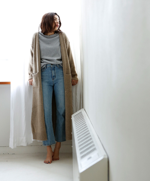 marjour（マージュール）の「FULL LENGTH KNIT CARDIGAN（カーディガン/ボレロ・レディース・ベージュ/モカ・MEDIUM）」の15枚目の写真