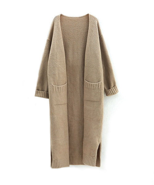 marjour（マージュール）の「FULL LENGTH KNIT CARDIGAN（カーディガン/ボレロ・レディース・ベージュ/モカ・MEDIUM）」の14枚目の写真