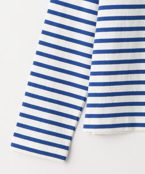 coen（コーエン）の「【新色追加・ネイビー⇒WEB限定】ボーダーボートネックカットソー（Tシャツ/カットソー・レディース・ベージュ/ネイビー/ロイヤルブルー/グレー/マルチ・MEDIUM/LARGE）」の13枚目の写真