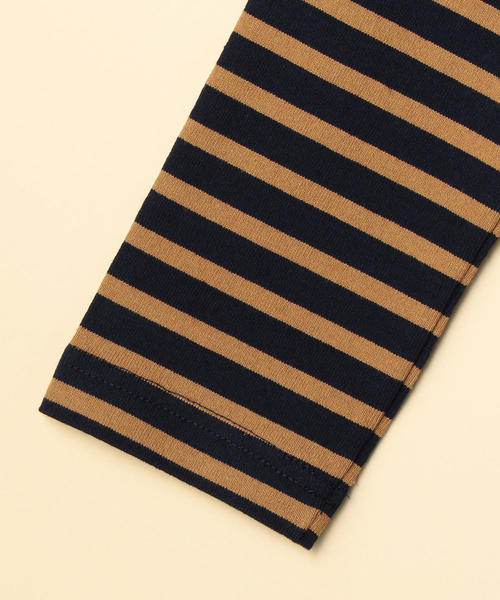 coen（コーエン）の「【新色追加・ネイビー⇒WEB限定】ボーダーボートネックカットソー（Tシャツ/カットソー・レディース・ベージュ/ネイビー/ロイヤルブルー/グレー/マルチ・MEDIUM/LARGE）」の6枚目の写真