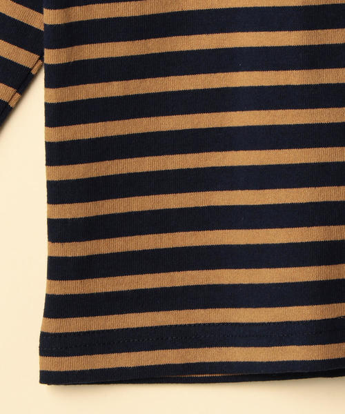 coen（コーエン）の「【新色追加・ネイビー⇒WEB限定】ボーダーボートネックカットソー（Tシャツ/カットソー・レディース・ベージュ/ネイビー/ロイヤルブルー/グレー/マルチ・MEDIUM/LARGE）」の7枚目の写真