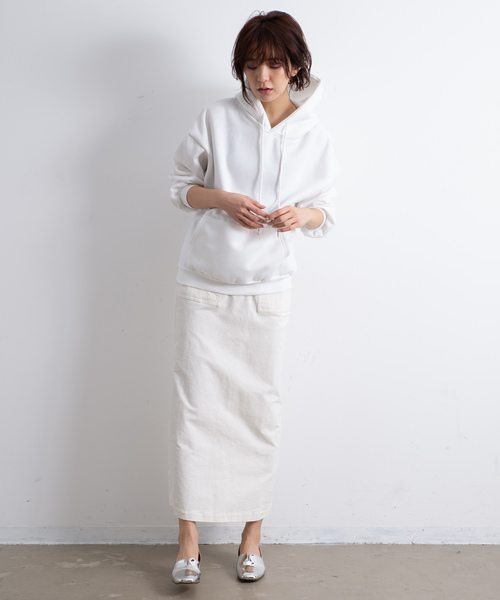 Aunt Marie's（アントマリーズ）の「AUNT MARIE'S コーデュロイロングナロースカート（スカート・レディース・アイボリー/ブラック・FREE）」の7枚目の写真