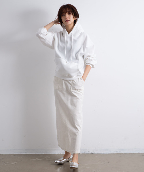 Aunt Marie's（アントマリーズ）の「AUNT MARIE'S コーデュロイロングナロースカート（スカート・レディース・アイボリー/ブラック・FREE）」の16枚目の写真