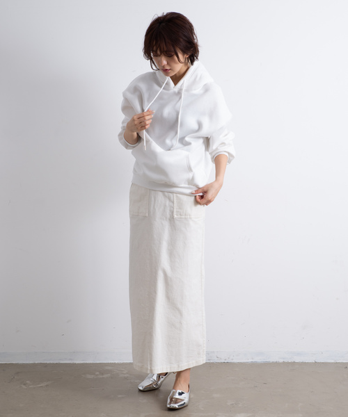 Aunt Marie's（アントマリーズ）の「AUNT MARIE'S コーデュロイロングナロースカート（スカート・レディース・アイボリー/ブラック・FREE）」の10枚目の写真