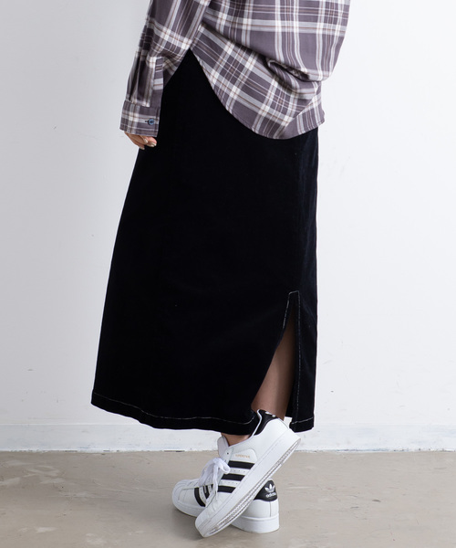 Aunt Marie's（アントマリーズ）の「AUNT MARIE'S コーデュロイロングナロースカート（スカート・レディース・アイボリー/ブラック・FREE）」の18枚目の写真