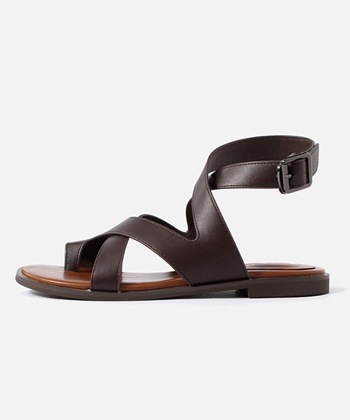 AZUL by moussy(アズールバイマウジー)の「CROSS FLAT SANDALS/クロスフラットサンダルズ(サンダル・レディース・ブラック/ブラウン・MEDIUM/LARGE/SMALL)」の12枚目の写真