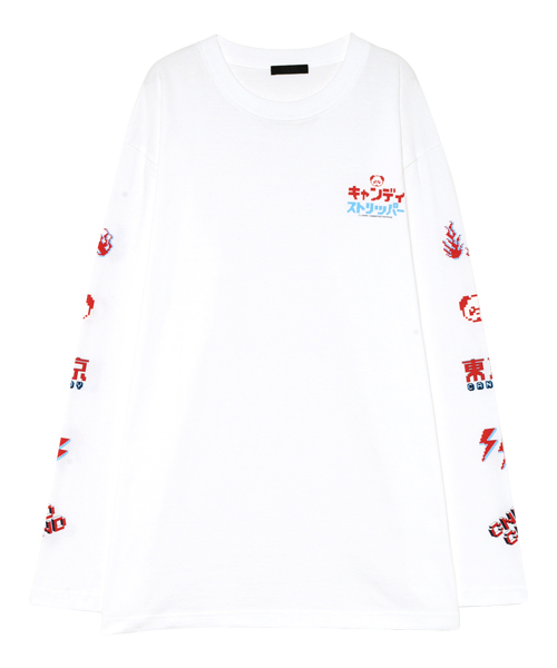 Candy Stripper(キャンディストリッパー)の「8BIT CANDY ロングスリーブ Tシャツ(Tシャツ/カットソー・レディース・オフホワイト/ピンク/ライトグリーン/ブラック・2)」の13枚目の写真