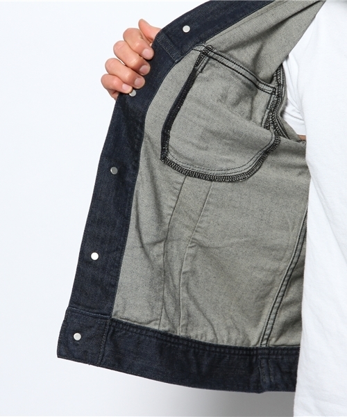 NANO universe（ナノユニバース）の「Lee/Jeggers Ⅱ 101J Jacket （デニムジャケット・メンズ・ブルー・MEDIUM/LARGE/SMALL）」の9枚目の写真