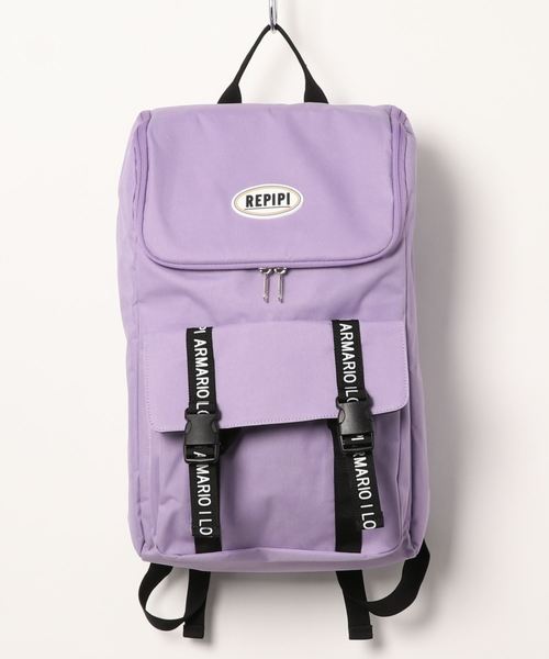 repipi armario(レピピ アルマリオ)の「Wベルトスクールリュック(バックパック/リュック・キッズ・パープル/ピンク/ブラック・FREE)」の8枚目の写真