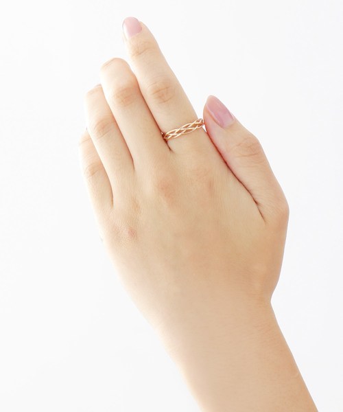 COCOSHNIK(ココシュニック)の「K104つ編み リング(リング・レディース・ホワイト系その他7・10号/12号/14号)」の7枚目の写真