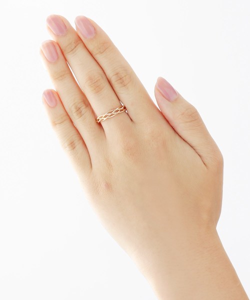 COCOSHNIK(ココシュニック)の「K104つ編み リング(リング・レディース・ホワイト系その他7・10号/12号/14号)」の8枚目の写真