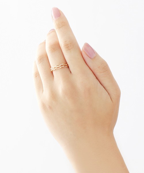 COCOSHNIK(ココシュニック)の「K104つ編み リング(リング・レディース・ホワイト系その他7・10号/12号/14号)」の9枚目の写真