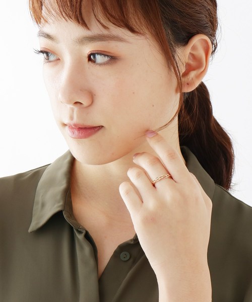 COCOSHNIK(ココシュニック)の「K104つ編み リング(リング・レディース・ホワイト系その他7・10号/12号/14号)」の10枚目の写真