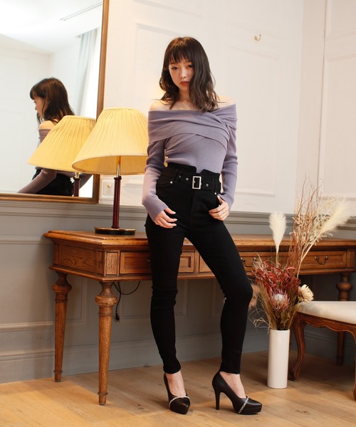 LIPSERVICE（リップサービス）の「ウエストベルトスキニーデニム