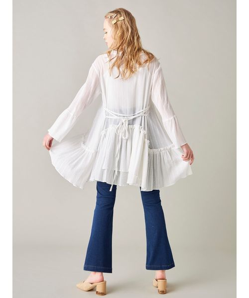 dazzlin（ダズリン）の「ウエストマークフレアコットンチュニック（シャツ/ブラウス・レディース・ベージュ/オフホワイト/ミント・FREE）」の7枚目の写真