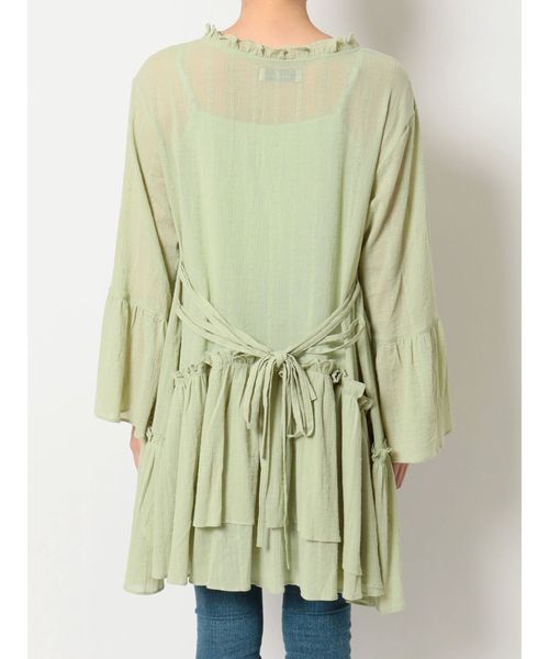 dazzlin（ダズリン）の「ウエストマークフレアコットンチュニック（シャツ/ブラウス・レディース・ベージュ/オフホワイト/ミント・FREE）」の18枚目の写真