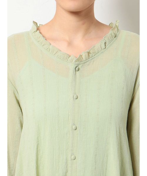 dazzlin（ダズリン）の「ウエストマークフレアコットンチュニック（シャツ/ブラウス・レディース・ベージュ/オフホワイト/ミント・FREE）」の19枚目の写真
