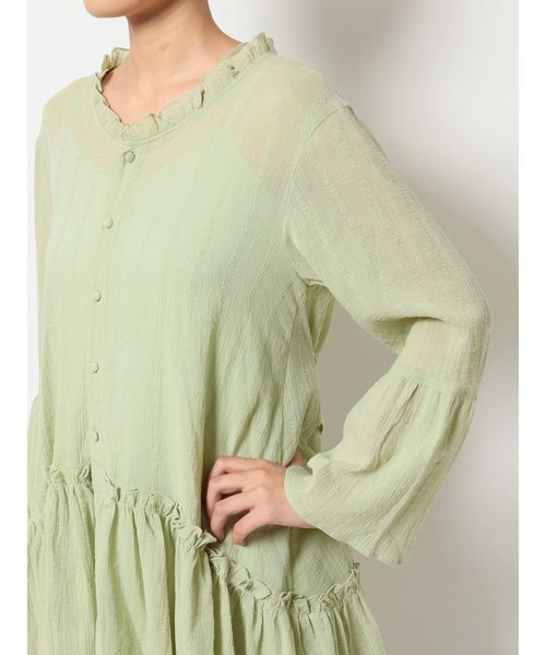 dazzlin（ダズリン）の「ウエストマークフレアコットンチュニック（シャツ/ブラウス・レディース・ベージュ/オフホワイト/ミント・FREE）」の20枚目の写真