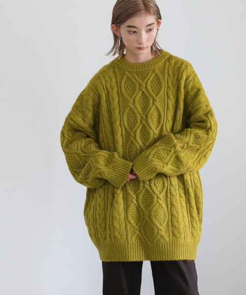 select MOCA（セレクトモカ）の「ケーブルオーバーサイズニット