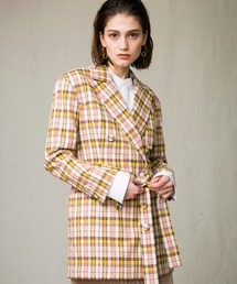 WOMENS�i�E�B�����Y�j�́u��NYLON4�����f�ځF���b�V���`�F�b�N�~�h����x���e�b�h�W���P�b�g�yMAISON SPECIAL/���]���X�y�V�����z���Z�b�g�A�b�v�Ή����i�e�[���[�h�W���P�b�g�j�v