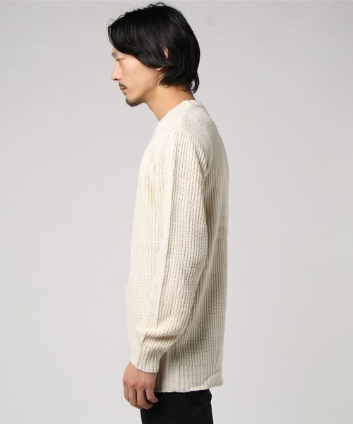 Bling Leads（ブリングリーズ）の「Z)【BLINGLEADS】68800 7GG畦編クルーネックセーター（ニット/セーター・メンズ・ブラック/ベージュ/パープル/ネイビー/ブラウン/グレー/カーキ/アイボリー/ホワイト系その他/グレー系その他/ブルー系その他/ホワイト系その他2/ホワイト系その他3/ブラック系その他2/ワインレッド・LARGE/X-LARGE/MEDIUM）」の17枚目の写真