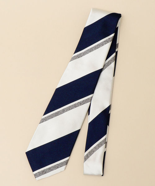 SHIPS（シップス）の「SD: サテン ワイド ストライプ ネクタイ（ネクタイ・メンズ・ライトブルー/ネイビー/ブラウン/グリーン/ダークブルー・1）」の4枚目の写真