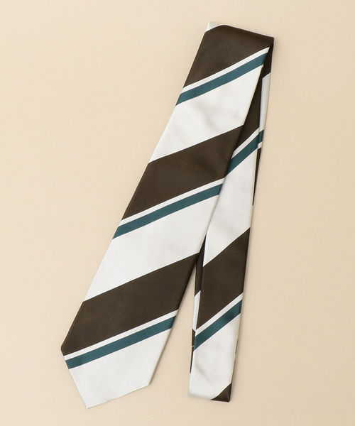 SHIPS（シップス）の「SD: サテン ワイド ストライプ ネクタイ（ネクタイ・メンズ・ライトブルー/ネイビー/ブラウン/グリーン/ダークブルー・1）」の2枚目の写真