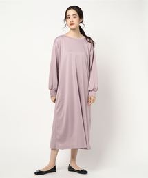 STYLEBLOCK | ポンチバックプリーツ切替ボリュームスリーブマキシワンピースロングワンピース(ワンピース)