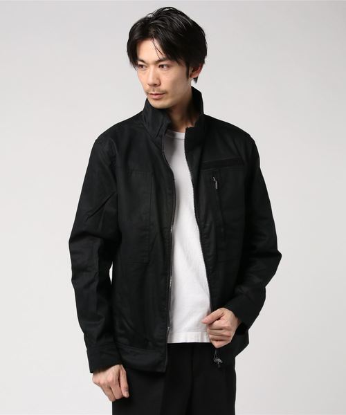 JEANS MATE（ジーンズメイト）の「ツイルプリントスタンドジャケット ミリタリーテイスト（ミリタリージャケット・メンズ・ブラック/カーキ・MEDIUM/LARGE/X-LARGE）」の7枚目の写真