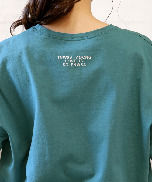 Girly Doll（ガーリードール）の「プリントTシャツ（Tシャツ/カットソー・レディース・オフホワイト/グリーン/ブラック/杢グレー/ベージュ・FREE）」の14枚目の写真