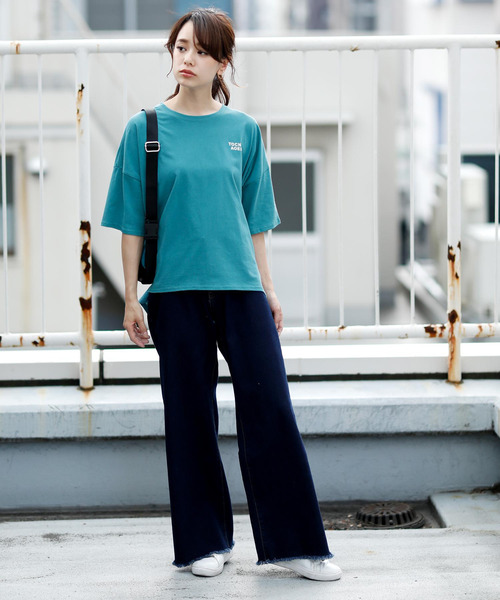 Girly Doll（ガーリードール）の「プリントTシャツ（Tシャツ/カットソー・レディース・オフホワイト/グリーン/ブラック/杢グレー/ベージュ・FREE）」の17枚目の写真