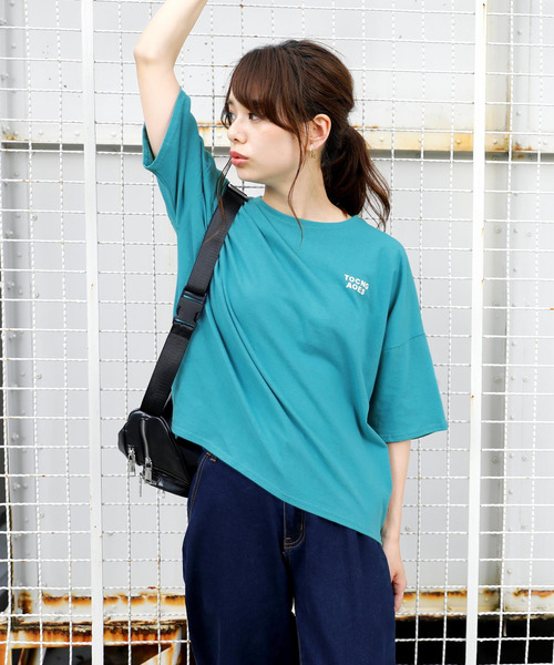 Girly Doll（ガーリードール）の「プリントTシャツ（Tシャツ/カットソー・レディース・オフホワイト/グリーン/ブラック/杢グレー/ベージュ・FREE）」の21枚目の写真