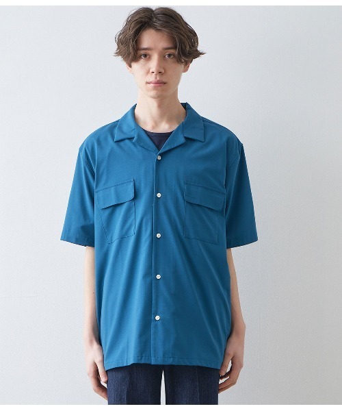 JUNRED（ジュンレッド）の「バンブーオープンカラーシャツ（シャツ/ブラウス・メンズ・ブラック/グレー/モスグリーン/ネイビー・M/L/LL）」の14枚目の写真