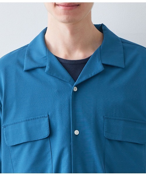 JUNRED（ジュンレッド）の「バンブーオープンカラーシャツ（シャツ/ブラウス・メンズ・ブラック/グレー/モスグリーン/ネイビー・M/L/LL）」の17枚目の写真