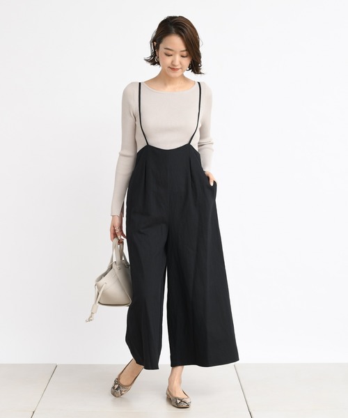 DouDou（ドゥドゥ）の「サスペンダー付きパンツ（その他パンツ・レディース・ブラック/ベージュ・FREE）」の18枚目の写真