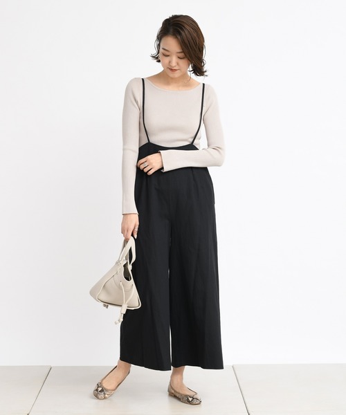 DouDou（ドゥドゥ）の「サスペンダー付きパンツ（その他パンツ・レディース・ブラック/ベージュ・FREE）」の14枚目の写真