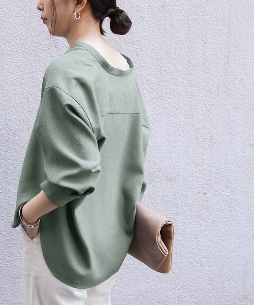 ADAM ET ROPE'（アダムエロペ）の「オックススキッパーブラウス（シャツ/ブラウス・レディース・ピンク/グリーン・FREE）」の2枚目の写真