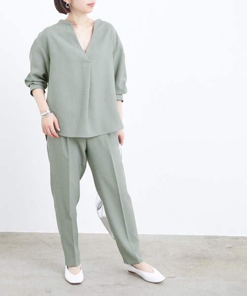 ADAM ET ROPE'（アダムエロペ）の「オックススキッパーブラウス（シャツ/ブラウス・レディース・ピンク/グリーン・FREE）」の3枚目の写真