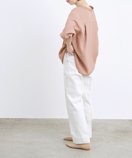 ADAM ET ROPE'（アダムエロペ）の「オックススキッパーブラウス（シャツ/ブラウス・レディース・ピンク/グリーン・FREE）」の4枚目の写真