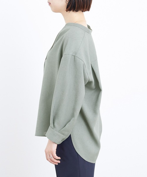 ADAM ET ROPE'（アダムエロペ）の「オックススキッパーブラウス（シャツ/ブラウス・レディース・ピンク/グリーン・FREE）」の8枚目の写真