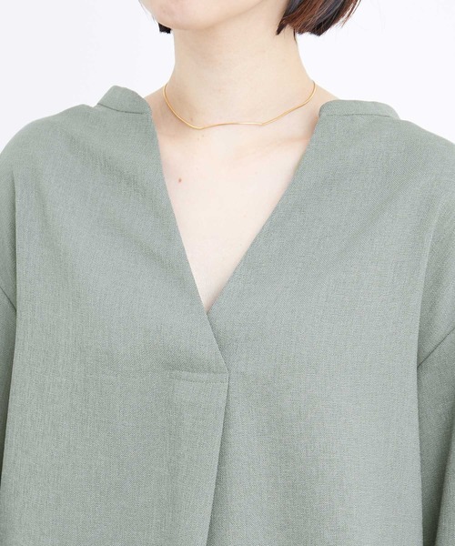 ADAM ET ROPE'（アダムエロペ）の「オックススキッパーブラウス（シャツ/ブラウス・レディース・ピンク/グリーン・FREE）」の10枚目の写真