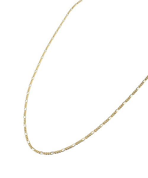 blackdia by 7JEWELRY（ブラックダイヤバイセブンジュエリー）の「blackdia by 7JEWELRY 18KGPゴールドフィガロチェーンネックレス幅1.7mm長さ50cm,60cm（ネックレス・メンズ・ゴールド・50/60）」の6枚目の写真