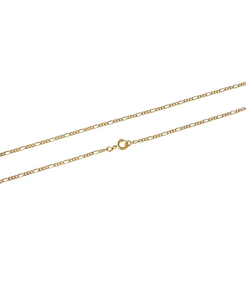 blackdia by 7JEWELRY（ブラックダイヤバイセブンジュエリー）の「blackdia by 7JEWELRY 18KGPゴールドフィガロチェーンネックレス幅1.7mm長さ50cm,60cm（ネックレス・メンズ・ゴールド・50/60）」の8枚目の写真