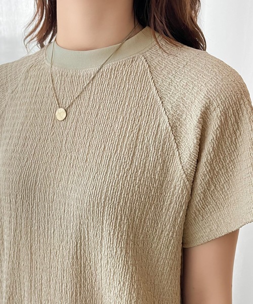 Java（ジャバ）の「《JaVa ジャバコラボ》大人仕様。ぽこぽこ素材のラグランスリーブTee（Tシャツ/カットソー・レディース・ホワイト/ブラック/ベージュ/グリーン/モカ/グリーン系その他/アイボリー/グレイッシュベージュ/イエロー・MEDIUM/LARGE/X-LARGE/XX-LARGE/SMALL）」の17枚目の写真