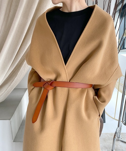 chuclla(チュクラ)の「【chuclla】Cow-leather belt cha181(ベルト・レディース・ブラック/ダークブラウン/ブラウン・FREE)」の4枚目の写真