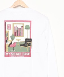 バックプリント イラスト グラフィック USAコットン ロングスリーブTシャツ